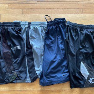 Four Pairs of Nike Boys Basketball Shorts Size Large